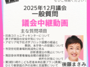 2025年第四回川崎市議会定例会、後藤真左美議員の一般質問