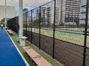 富士見公園のテニスコートや池上新田球場などの暑熱対策